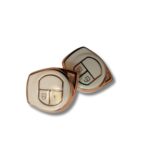 Car Key For Marti Suzuki Alto | Baleno | Celerio | Ciaz 2 Button (White-Gold) (2 Pieces)